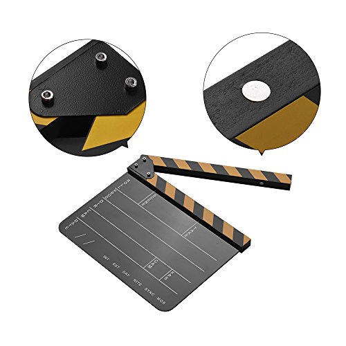 yeacher Diretor de acrílico seco apagar filme ripa filme TV cena de ação Clapper Board Slate com var