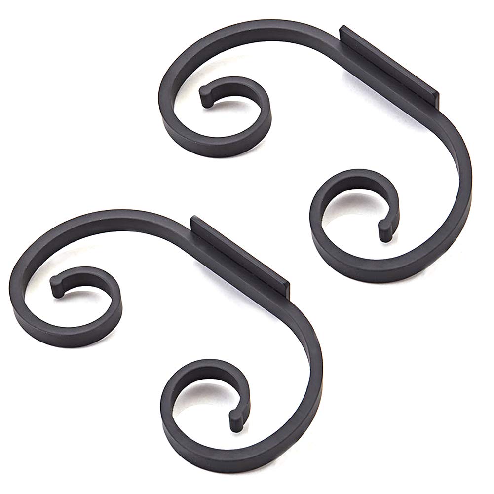 ACXZ Soporte de Pared para Copas de Vino, Colgador para Copas con Capacidad para 2/4/6 Vasos, Estante de Almacenamiento de Soporte de exhibición de Cocina, Negro, Juego de 2