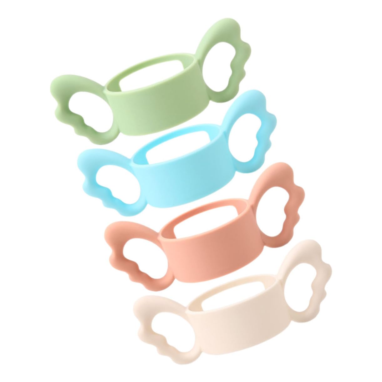 4pcs Self-Feeding Bottle Handle Silicone Feeder Handle for Bottles Grip for Accessories