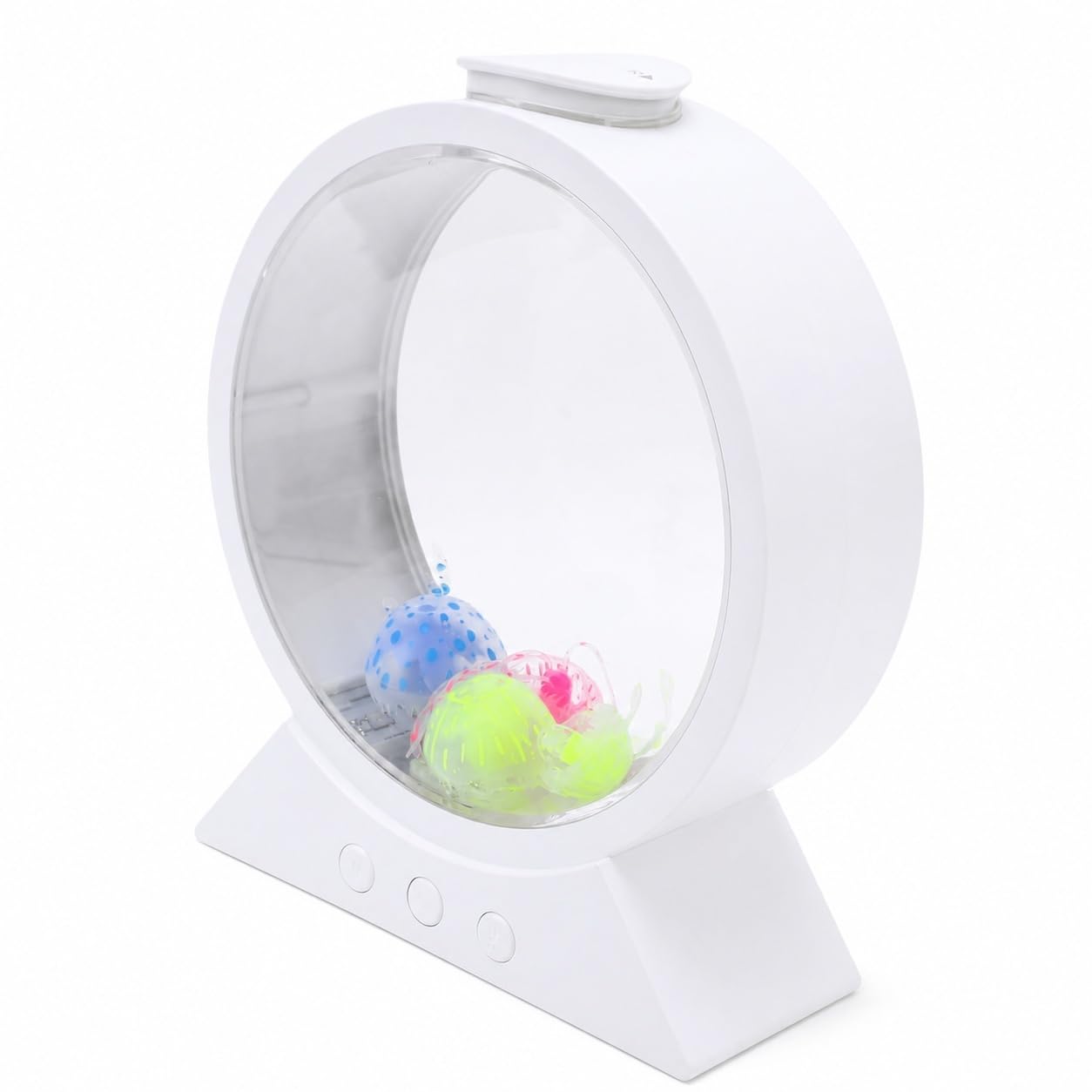 Elprico Quallenlampe, LED Fantasy Jelly Fish Light, 7 Farb -Ring -Jellyfisch -Tischlampendekorationen, Runde Quallen -Aquarium -Nachtlicht für Home Office Decor Tolle Geschenke für