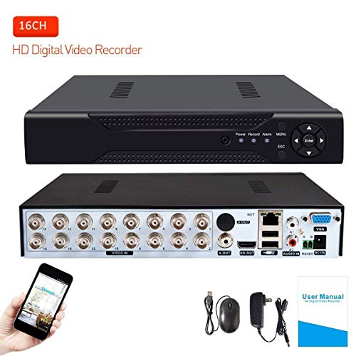 16 Channels DVR Recorder Hybrid DVR H.264 CCTV Security Camera System Digital Video