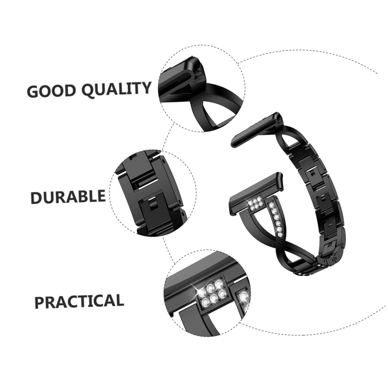 Hemobllo 3 Pièces Ceinture En Acier Montre Accessoires Montres Intelligentes Bracelets De e Pour Hommes Bracelet Bande Hommes es Confortable De e Délicat