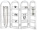 Sooyee 240 Holes Foldable Acrylic Earring Holder,Jewelry Hanger Organizer,Necklace Holder 3 Folds Lucency Double Sided Stand Earring Display,Clear