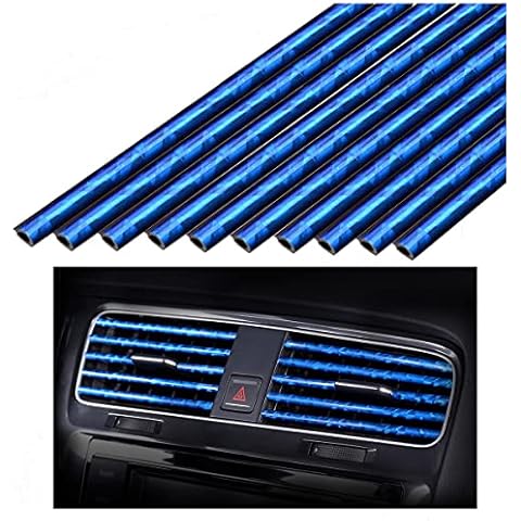 20 Pcs Car Air Vent Trim, Car Air Vent Decoration Strip, Car Air Conditioner Vent Outlet Trim, Car Air Outlet Trim, Car Interior Moulding Trim, Universal Car Interior Accessories (Blue) Cover