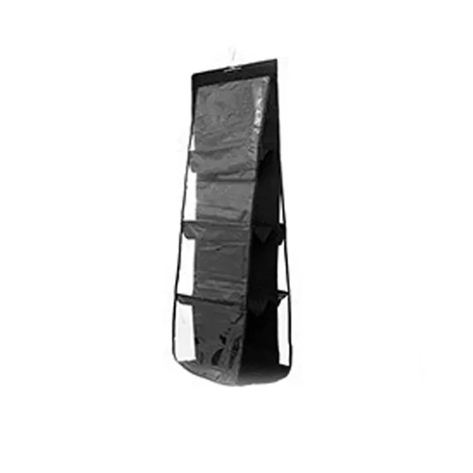 Double-sided Multi-layer Hanging Storage Bag, Dustproof Non-woven Organizer for Wardrobe(Black 8 grids)