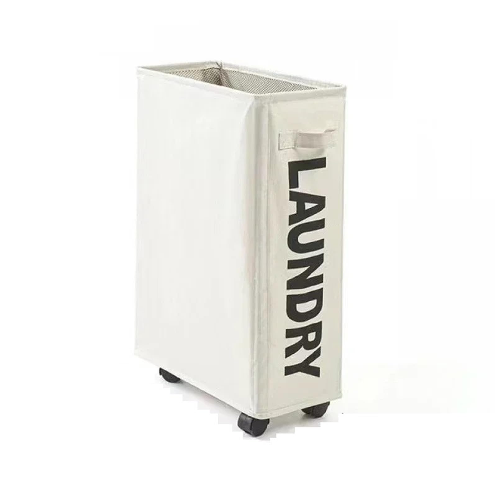 Dustproof Laundry Basket Foldable Organization Household Large Capacity Simple Modern Multifunctional Storage(Beige)