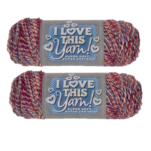 Image of Hobby Lobby Print I Love This Yarn, 852 Orange Zest, Set of 2 | 4 Medium Weight, 252 Yards Per Skein