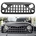 CStern Style de Samourai Grille de Pare-Chocs Avant de Voiture pour Jeep Wrangler JK 2007-2018 Grille De Calandre Couverture Décoration Noir Mat en Maille ABS