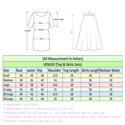 Image of Women's Rayon Printed Top and Skirts Set
