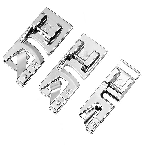 3 Pieces Narrow Rolled Hem Sewing Machine Presser Foot Set