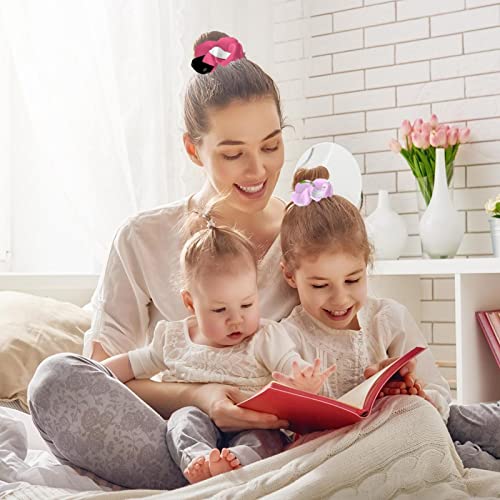 Chouchous à fleurs roses en lot de 6, cadeau fille idéal