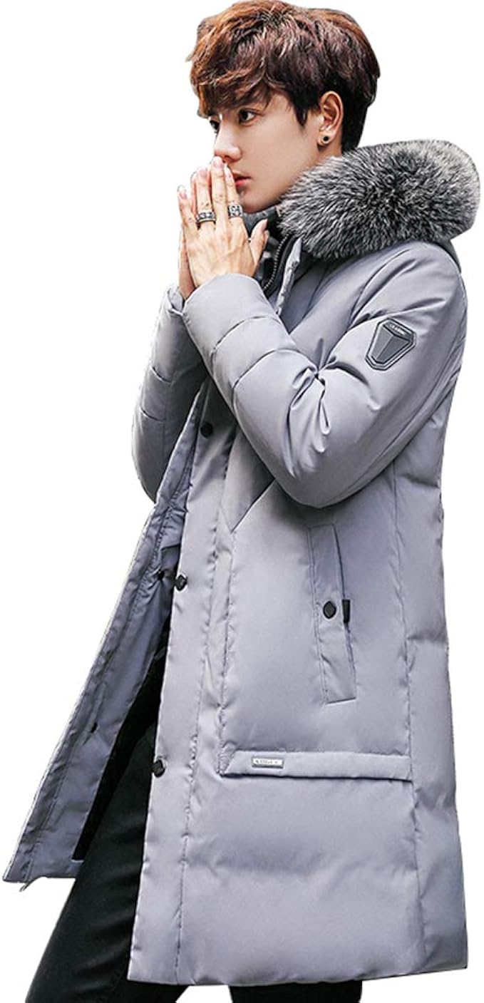 Amazon Co Jp メンズダウンジャケットフード付きジャケット 防水防風の冬用ジャケット 色 黒 グレー 服 ファッション小物