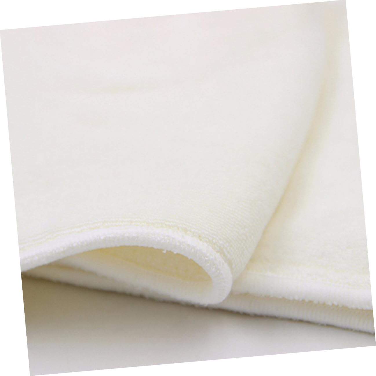 6stücke Stoffwindelunterlagen aus Bambuskohle Waschbar und Wiederverwendbar für Flüssigkeit Absorbiert durch Wildlederimitat Beige Packung