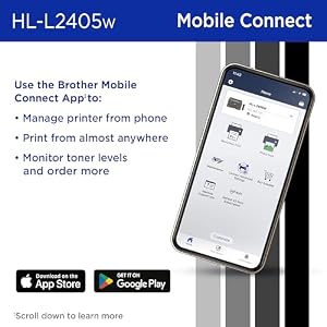 Brother HL-L2405W Wireless Compact Monochrome Laser Printer with Mobile Printing, Black & White Output | Includes Refresh Subscription Trial(1), Works with Alexa — photo 5 of 6