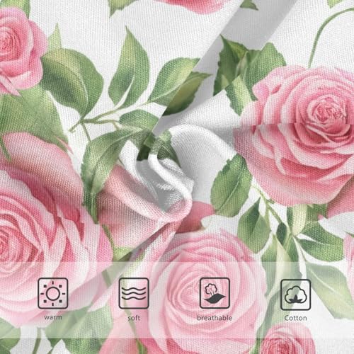 Watercolor Pink Mauve Roses Flower Girls Underwear Toddlers 2t Cotton Girl Panties Cute Florals Kids Undies Briefs3