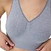 Hanes Women's Cozy Wireless, Full-Coverage Pullover, Seamless T-Shirt Bra, 2-Pack, Concrete Heather/Black