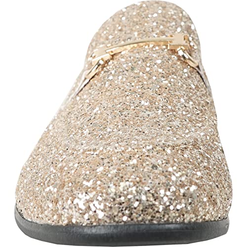Image of bravo! Men Dress Shoe Prom Slip-on Loafer Lace-up Oxford Cap Toe Metallic Glitter for Wedding Prom Black Blue Green Gold Pink Pewter Purple Silver Red