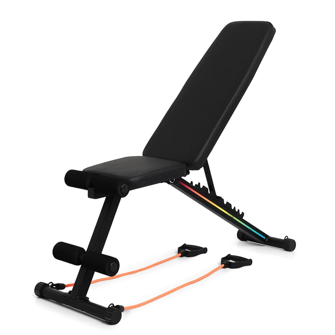 Cult Strivo Foldable Adjustable Workout Bench | 350Kg Max Weight | 8-Level Incline & Decline | High-Density Cushioning & Heavy-Duty Steel Frame Home Use Bench