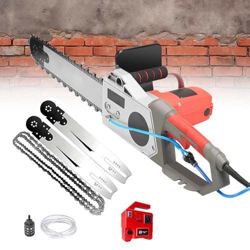 LSRFXF Motosierra Eléctrica para Hormigón, Motosierra de Mano para Cortar Muros de 5800/6500 W, Cortadora Eléctrica de Pared con Cadena, Máquina Cortadora para Granito