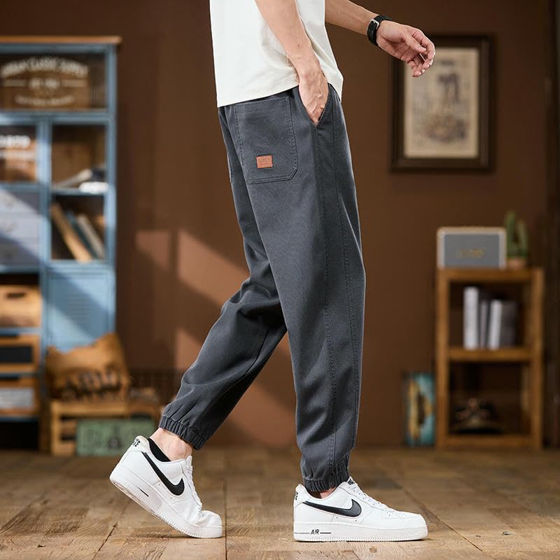 Men's Summer Thin Ice Silk Loose Jogger Versatile Sporty Harem Workwear Casual Pants4