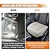 UHANBUT Luxury Faux Leather Car Seat Cover, Anti-Slip Waterproof Universal Front Bottom Seat Protector with Storage Pocket, Triangular Pattern Vehicle Seats Cushion for Sedans, SUVs, Trucks (Grey)