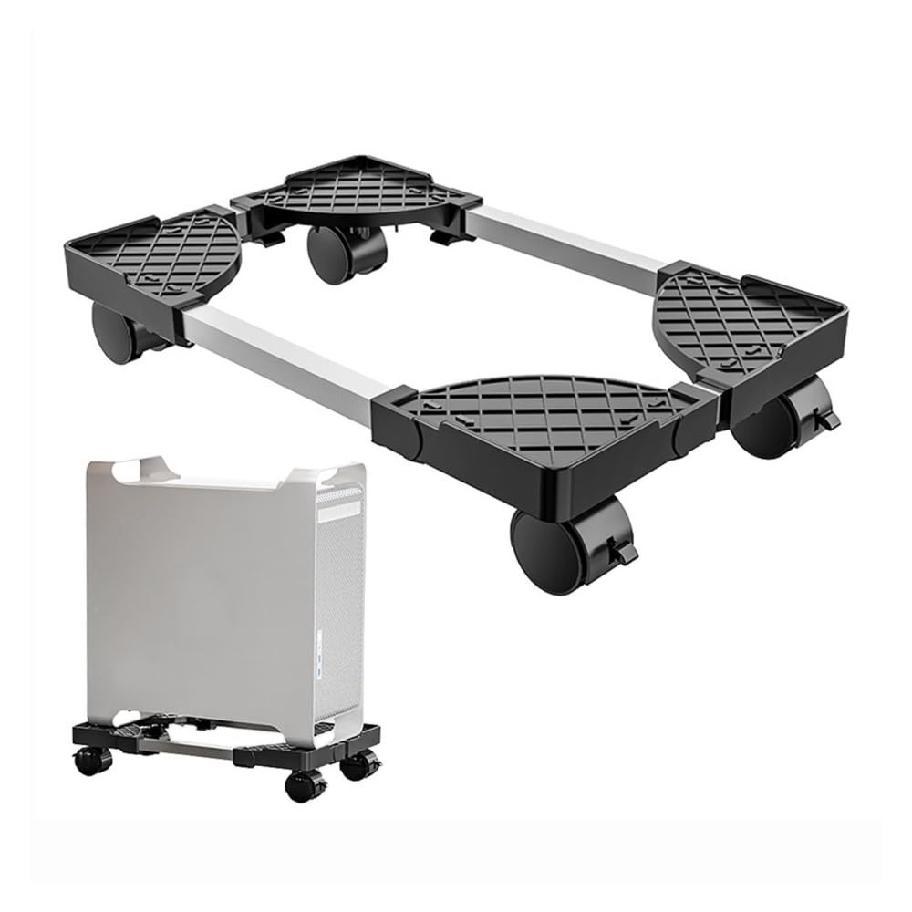 Akcesoria komputerowe Mobile CPU Holder Stand, Floor CPU Rolling Stand Adjustable PC Tower Stand Mobile PC Cart Holder with Locking Caster Wheels - Black Stojak na wieżę komputerową