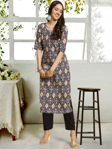 Image of Tee Projekt Straight Kurta & Pant for Women Ethnic Kurta Set for Women (Pack of 2)