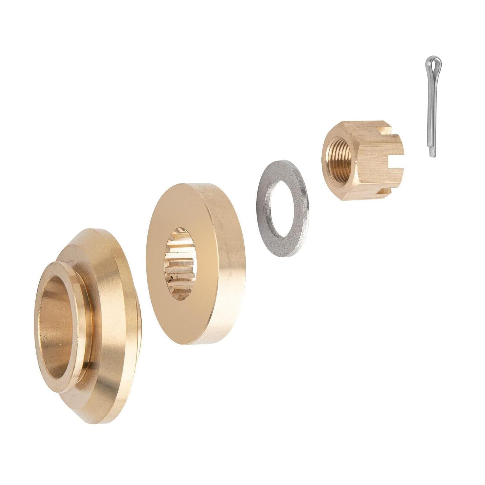 COPKINGO Propeller Hardware Install Kit fit Yamaha Outboard 150hp,175hp,200hp,220hp,225hp,250hp,300hp Thrust Washer/Spacer/Washer/Nut/Cotter Pin 6E5-45987-01