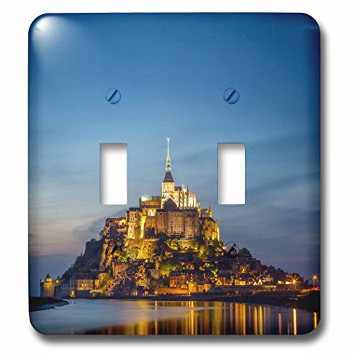 Mont Saint Michel souvenir de France idéal en cadeau plaque double 3dRose lsp_206377_2