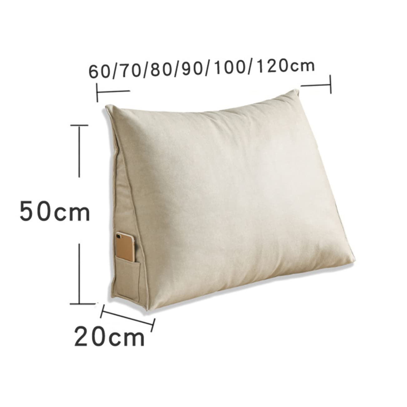 Amazon｜背もたれ クッション 80*50*20 三角クッション ベッド タイプ7