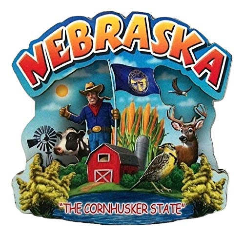 Imán decorativo Nebraska The Cornhusker State Artwood