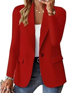 kacheeg Women's Solid Color Long Sleeve Blazer Jacket Versatile Lightweight Layer for Office and Outfits-picture-10
