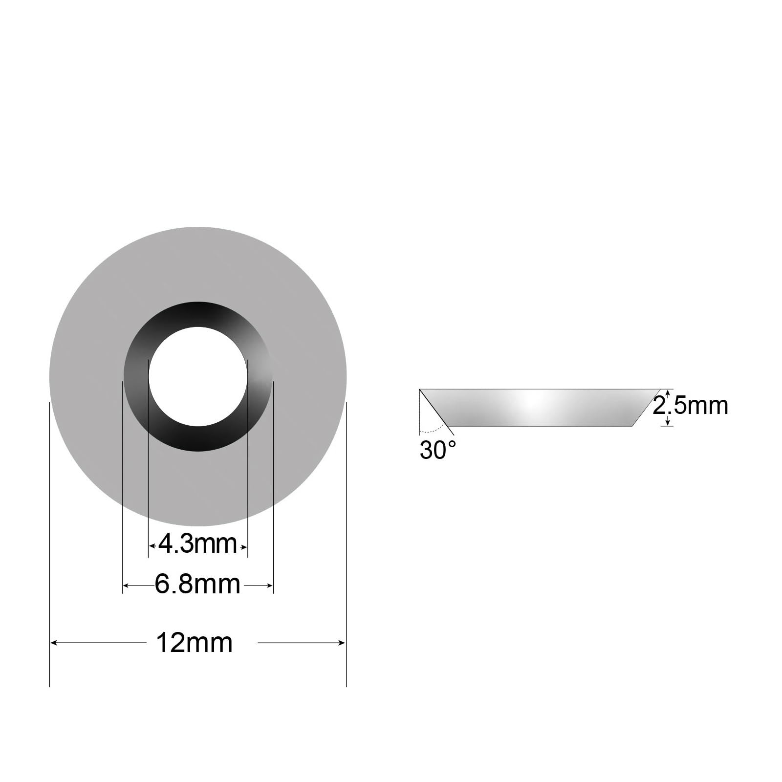 10 szt. Ci3 okrągły 12mm wkładka z węglika ostrze noża o wysokiej wytrzymałości do narzędzia tokarskiego Finisher Wood