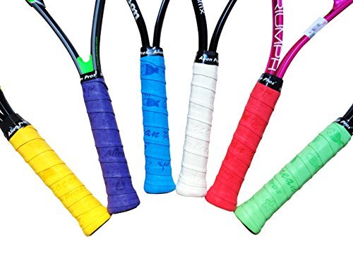 Alien Pros Tennis Racket Grip Tape (6 Grips) – Precut and Dry Feel Tennis Grip – Designer Tennis Overgrip Grip Tape Tennis Racket – Wrap Your Racquet for High Performance (6 Grips, Ocean)