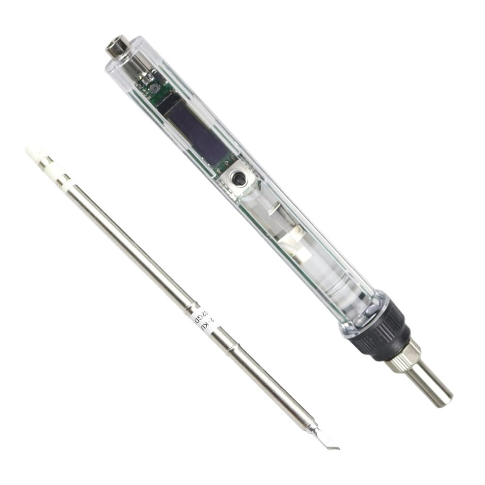 Zestaw lutownicy Mini Lutownica DC 12-24V 72W Cyfrowa OLED Regulowana Temperatura Spawanie Elektryczne Końcówka Lutownicza Narzędzie Stacji(With T12-KU)