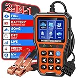 2 en 1 PRO OBD2 escáner y probador de batería, Bluetooth OBD2 escáner herramienta de diagnóstico para iOS/Android,...