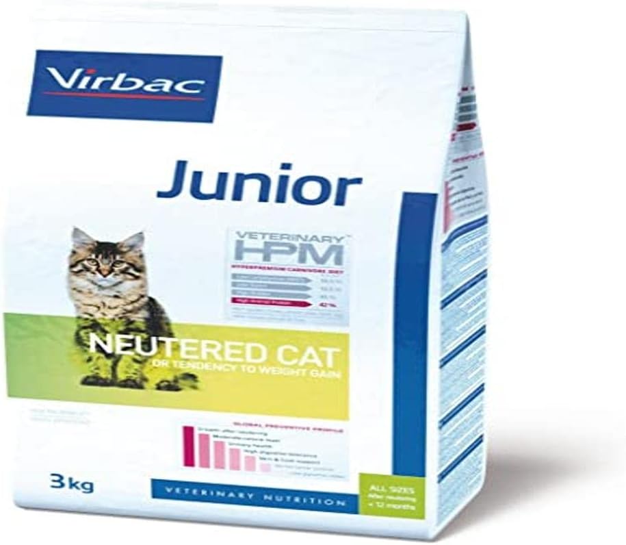Virbac Vet Hpm Cat Junior Neutered Nourriture 3 kg pour chat Amazon