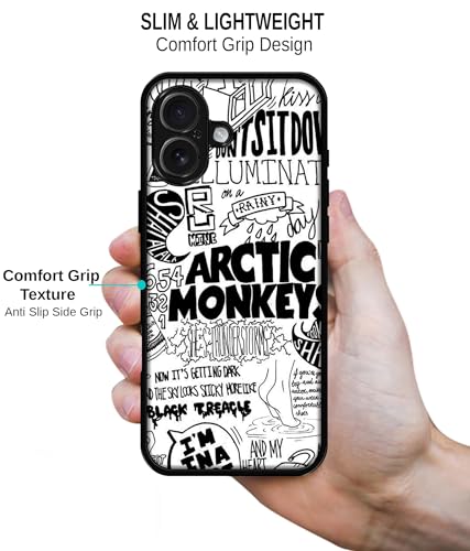 Image of Arctic Monkeys Pattern Design Premium 2D Printed Metal Back Case Cover for Apple iPhone 16