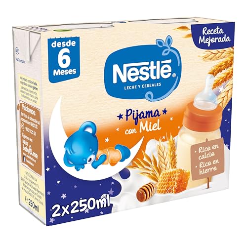 Nestlé Pijama Leche y Cereales con Miel, 2 x 250ml