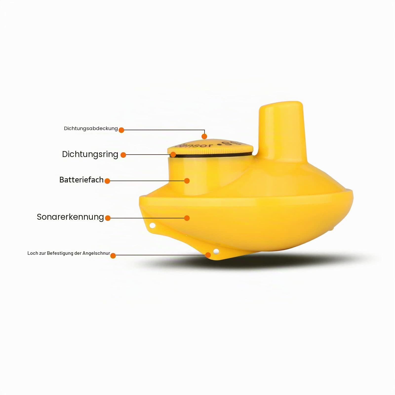 LUCKY Fischfinder Wireless Farbe Tragbarer Portable Angeln Sonar Sensor LCD Tiefe Finder Echolot