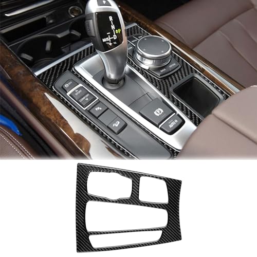 Console centrale fibre de carbone BMW X5 F15 X6 F16 2014-2019 noir