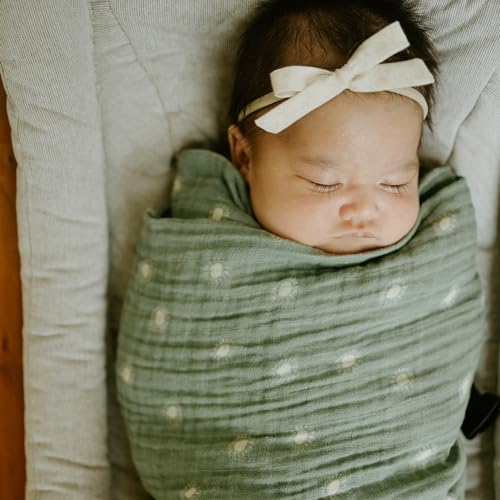 Image of Little Unicorn Muslin Swaddle Blanket for Newborns & Infants | Soft & Breathable Fabric | Baby Blanket for Swaddling, Nursing, Shower Gifts (Sage Suns)