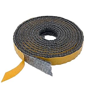 Flat Stove Rope Self Adhesive Black Glass Seal Stove Fire Rope 10mm Wide Reeds