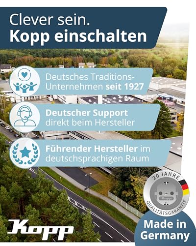 Enchufes negros mate Kopp Germany con protección infantil elevada en pack de 6 8