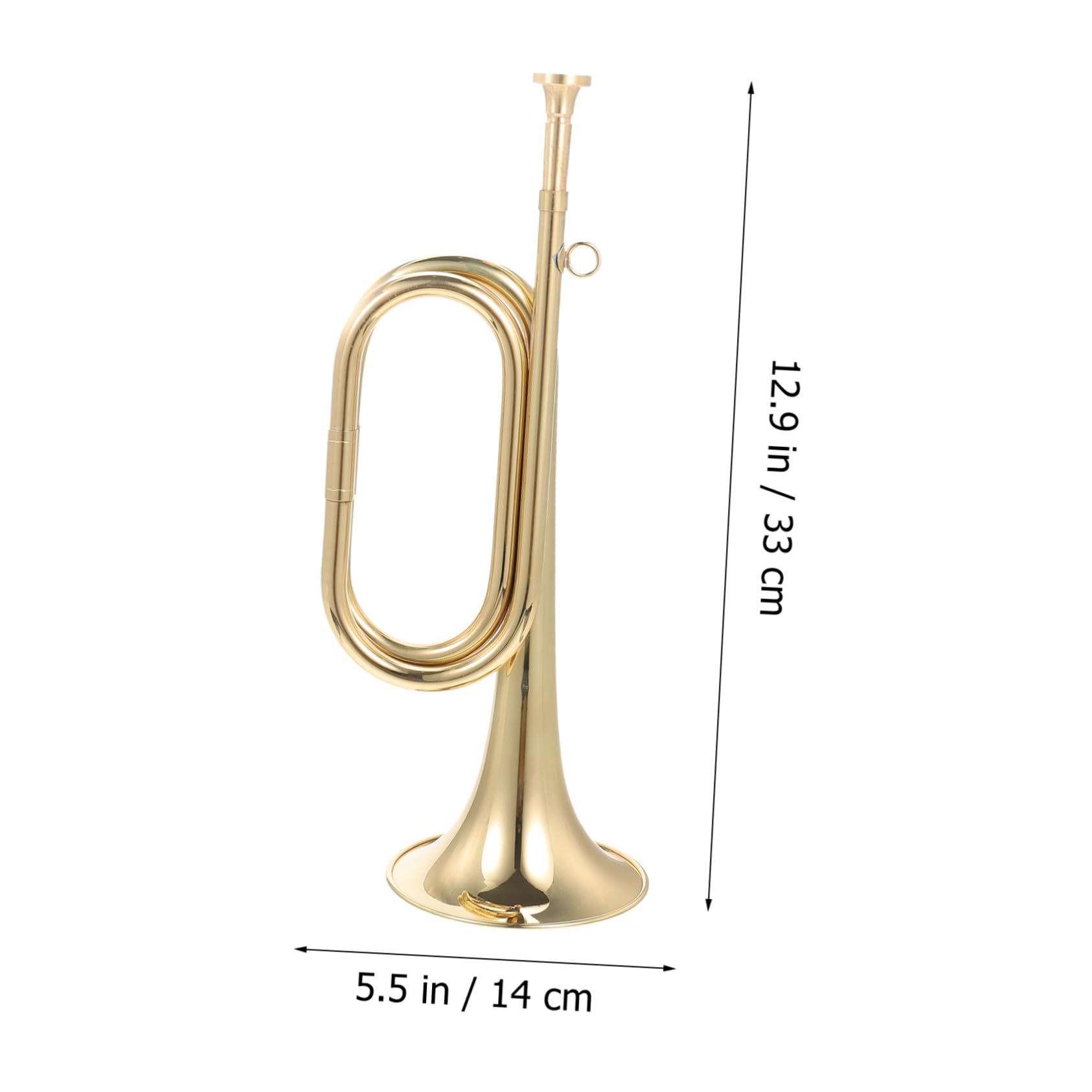 Trompette en Cuivre pour Débutants, Clairon Militaire, Instrument de Musique pour Orchestre Scolaire, Trompette Professionnelle de Cavalerie, Usage Pédagogique et Pratique