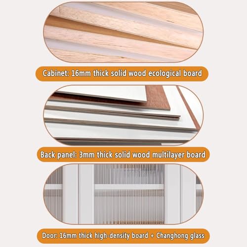 Armario de pared de madera maciza duradero con diseño elegante 5