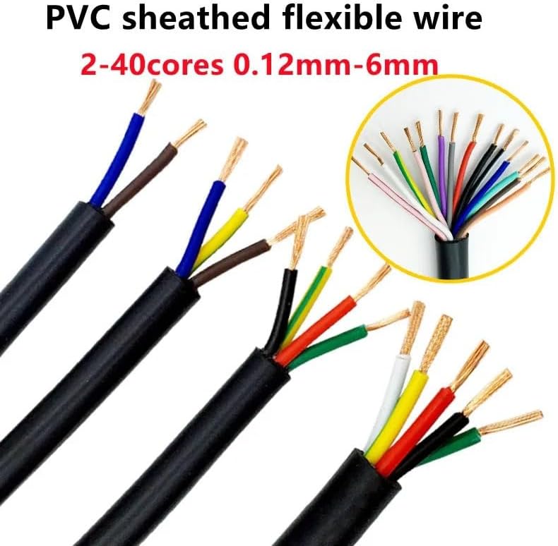 メートル信号線 24 22 20 18 17 AWG PVC シース 2 3 4 5 6 7 8 10 12 【航空機】 コア純銅コア電