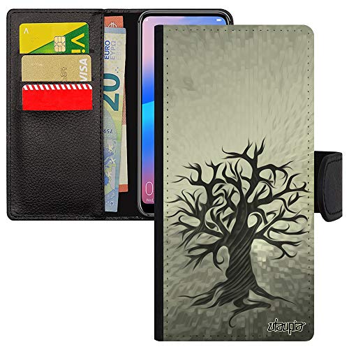 Coque Redmi Note 9 Pro simili cuir étui protection motif forêt ecologie