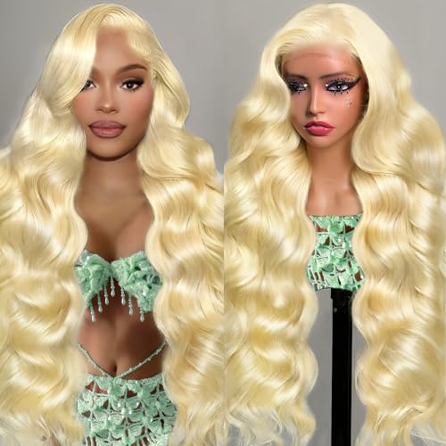 AAY 613 13x6 Lace Front Wig Human Hair 200 Density Blonde Wig Human Hair 613 HD Lace Frontal Wig 13x6 Blonde Body Wave HD Lace Front Wigs Human Hair Pre Plucked 22 Inch