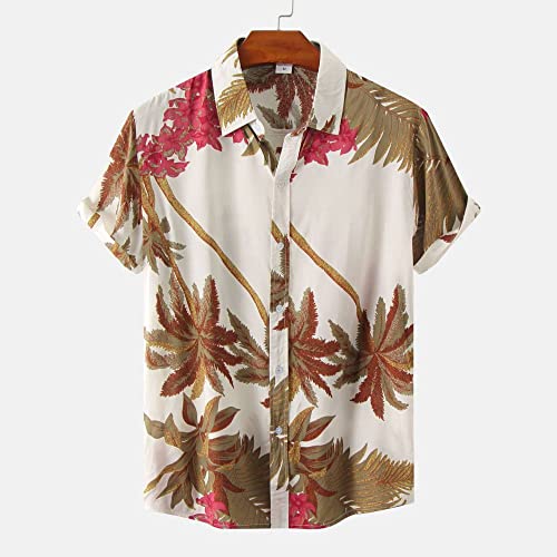 Chemise hawaïenne pour hommes en coton doux idéale pour les vacances et les soirées d'été